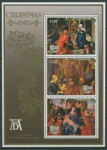 Niue 1987 Weihnachten Gemälde von Albrecht Dürer Block 111 postfrisch (C41208)