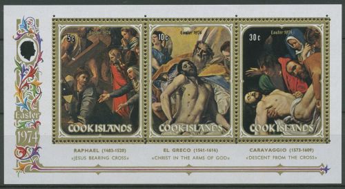 Cook-Inseln 1974 Ostern Gemälde Block 32 postfrisch (C41218)