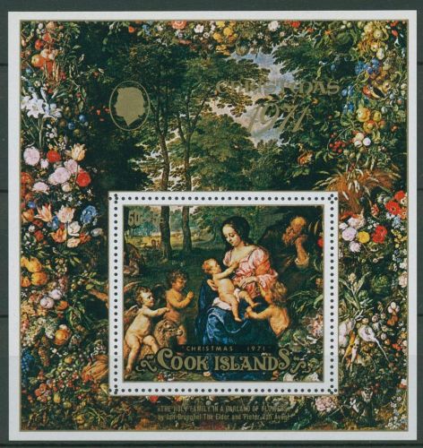 Cook-Inseln 1971 Weihnachten Gemälde Block 11 postfrisch (C41221)