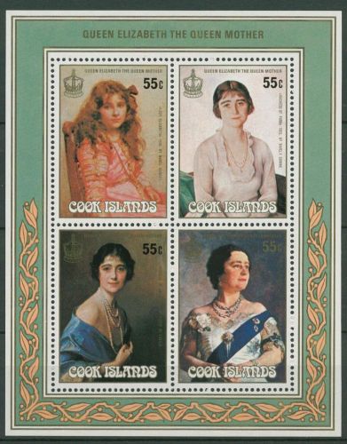 Cook-Inseln 1986 85. Geb. Königinmutter Elisabeth Block 171 postfrisch (C41237)