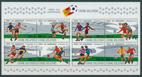 Cook-Inseln 1981 Fußball-WM 1982 in Spanien Block 116 postfrisch (C27794)