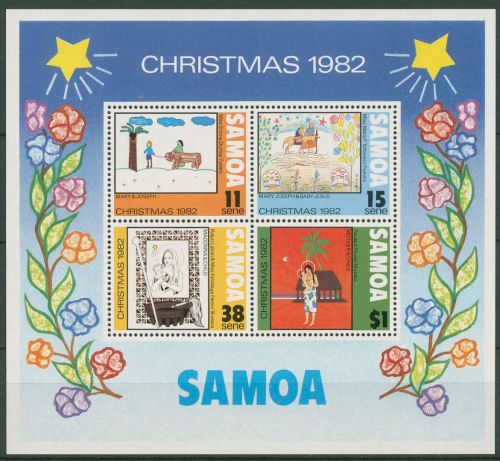 Samoa 1982 Weihnachten Gemälde Block 29 postfrisch (C41271)