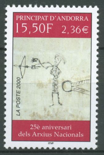 Andorra (frz.) 2000 Nationalarchiv Höhlenzeichnung 560 postfrisch