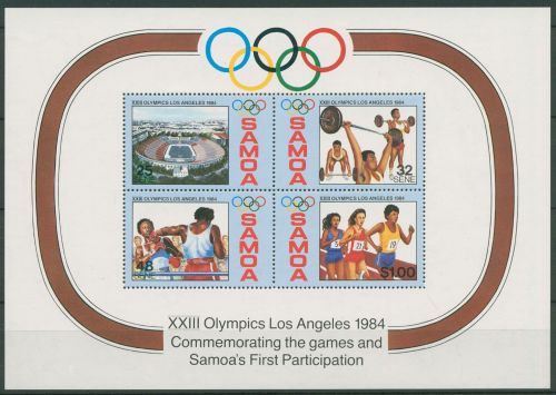 Samoa 1984 Olympische Sommerspiele Los Angeles Block 32 postfrisch (C41273)