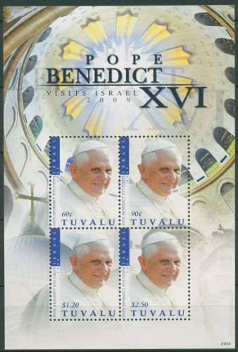 Tuvalu 2009 Papst Benedikt XVI. in Israel 1506/09 K postfrisch (C41279)