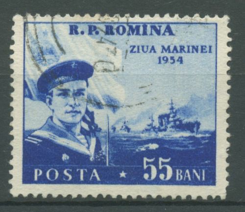 Rumänien 1954 Tag der Marine Matrose Schiffe 1480 gestempelt
