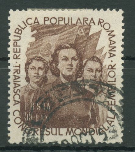 Rumänien 1953 Weltfrauenkongress Kopenhagen 1429 gestempelt