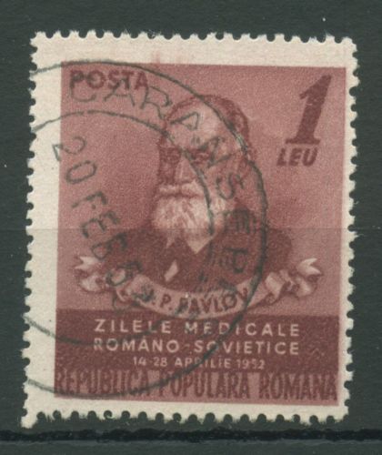 Rumänien 1952 Nobelreis Mediziner Iwan Pawlow 1394 gestempelt
