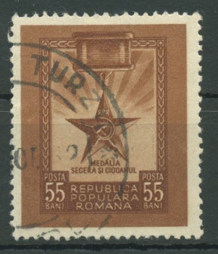 Rumänien 1952 Tag der Arbeit Hammer & Sichel 1395 gestempelt