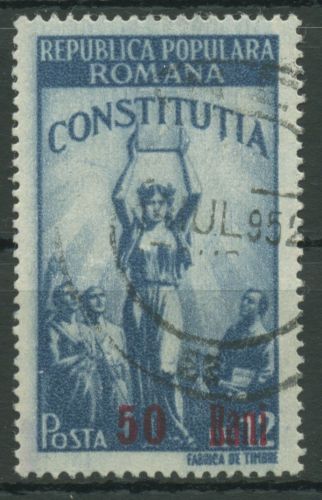 Rumänien 1952 Neue Verfassung 1300 gestempelt