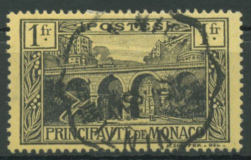 Monaco 1925 Ansichten Kirche Viadukt 97 gestempelt