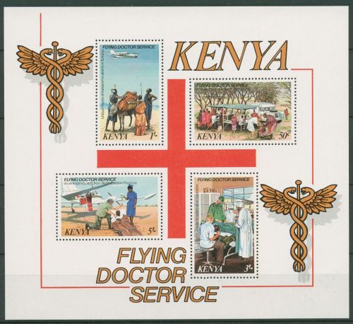 Kenia 1980 Medizin Ärzte Flying Doctor Service Block 13 postfrisch (C41311)