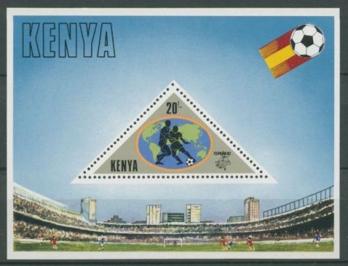 Kenia 1982 Fußball-WM in Spanien Spieler Stadion Block 18 postfrisch (C27558)