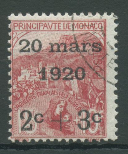 Monaco 1920 Hochzeit Prinzessin Charlotte 34 gestempelt