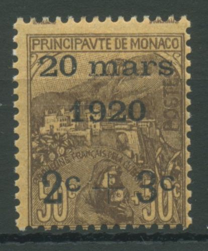 Monaco 1920 Hochzeit Prinzessin Charlotte 36 mit Falz