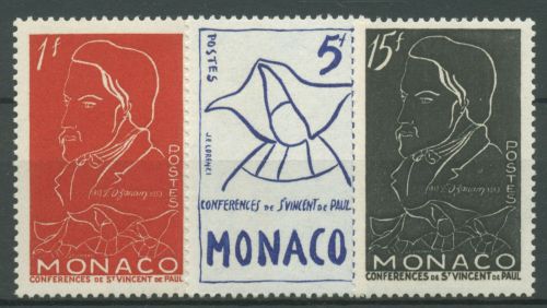 Monaco 1954 Literatur Frédéric Ozanam 473/75 postfrisch