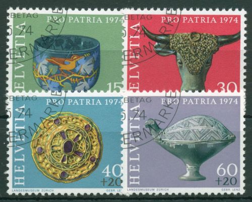 Schweiz 1974 Pro Patria Archäologische Funde 1031/34 gestempelt