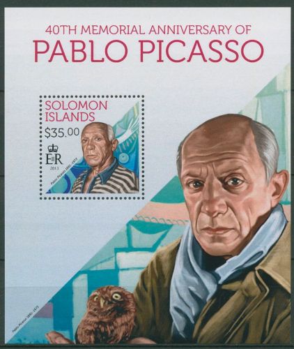 Salomonen 2013 40. Todestag von Pablo Picasso Block 220 postfrisch (C41317)
