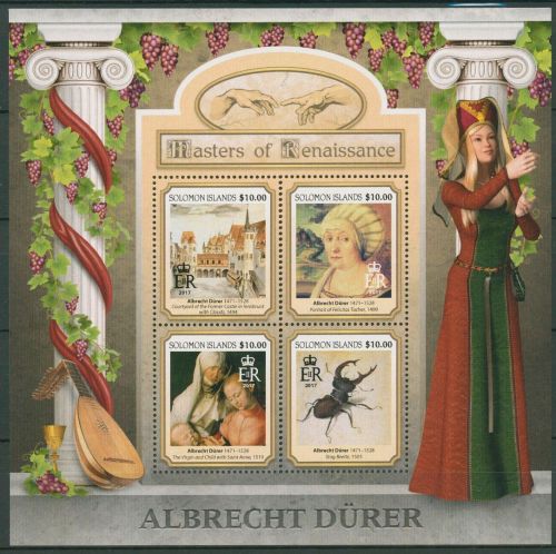 Salomonen 2017 Gemälde von Albrecht Dürer 4340/43 K postfrisch (C41330)