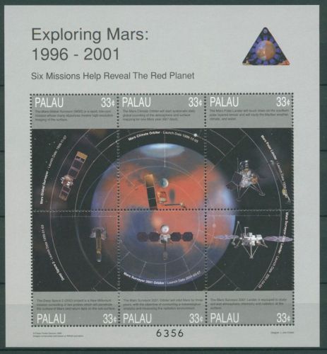 Palau 1999 Erforschung des Mars Raumsonden 1456/61 K postfrisch (C25440)