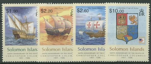 Salomonen 2006 500. Todestag von Christoph Kolumbus Schiffe 1300/03 postfrisch