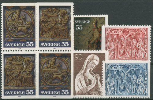 Schweden 1975 Weihnachten Kirchliche Kunst 926/31 postfrisch