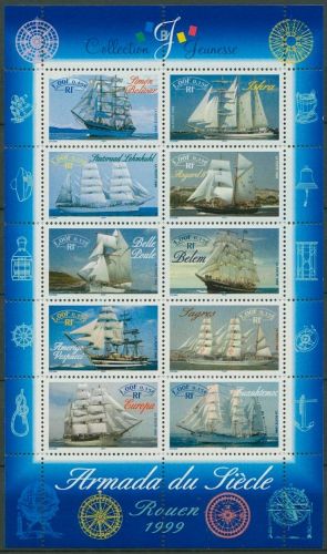 Frankreich 1999 Segelschiffe Parade in Rouen 3410/19 K postfrisch (C23729)