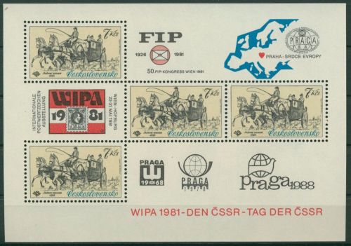 Tschechoslowakei 1981 WIPA´81 Kutschen des Kaisers Block 44 postfrisch (C91831)