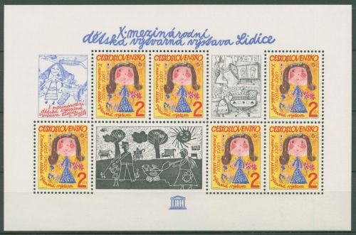 Tschechoslowakei 1982 UNESCO Kinderkunstausstellung Block 47 postfrisch (C62820)