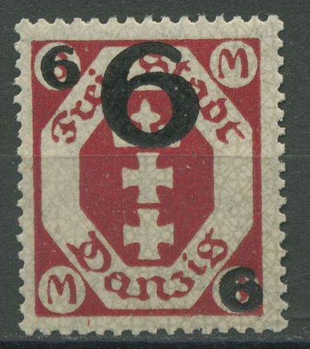 Danzig 1922 Freimarke Kleines Staatswappen mit Aufdruck 106 b postfrisch