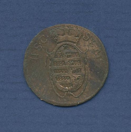 Sachsen-Coburg-Saalfeld Pfennig 1823, Ernst, J 219 ss (m6682)