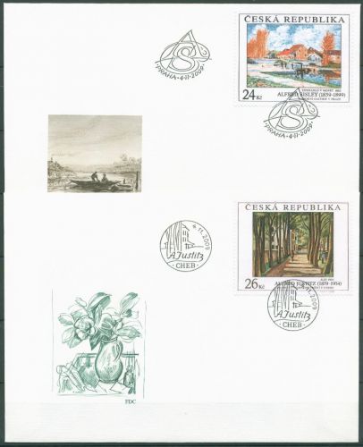 Tschechische Republik 2009 Kunst Gemälde 614/15 FDC (X62105)