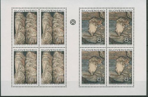Slowakei 1997 Natur Heimat Höhlen Kleinbogen 280/81 K postfrisch (C90865)