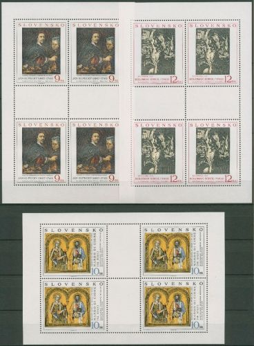 Slowakei 1997 Kunst Nationalgalerien Kleinbogen 292/94 K postfrisch (C90868)
