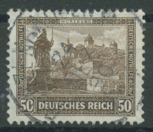 Deutsches Reich 1930 Nothilfe Bauwerke 453 gestempelt, dünne Stelle (R80609)