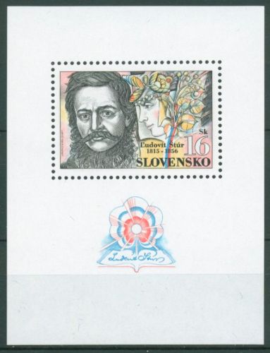 Slowakei 1995 Schriftsteller Ludovit Stur Block 3 postfrisch (C64043)