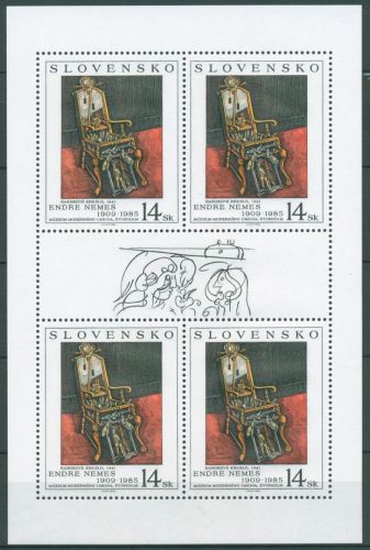 Slowakei 1996 Moderne Kunst Stockholm Der Barocksessel 263 K postfrisch (C64066)