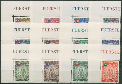 Liechtenstein 1976 Dienstmarken Regierungsgebäude D 57/68 Ecke 1 gestempelt