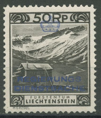 Liechtenstein Dienstmarken 1932 Freimarke mit Aufdruck D 6 B mit Falz