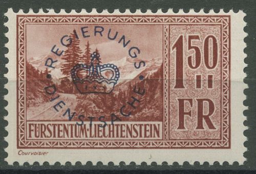 Liechtenstein Dienstmarken 1934 Freimarke mit Aufdruck D 19 postfrisch