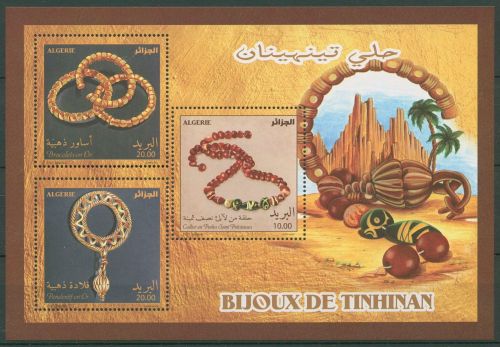 Algerien 2017 Archäologie Antiker Goldschmuck Block 31 postfrisch (C41421)