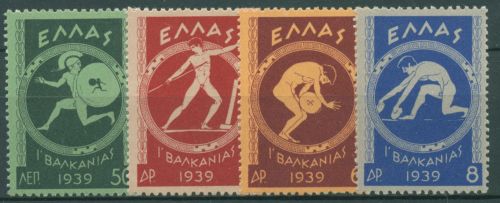 Griechenland 1939 Balkanspiele Athen 421/24 postfrisch
