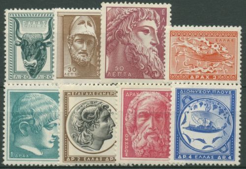 Griechenland 1955 Antike griechische Kunst 624/31 postfrisch