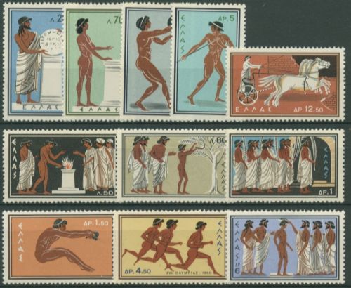 Griechenland 1960 Olympische Sommerspiele in Rom 734/44 postfrisch