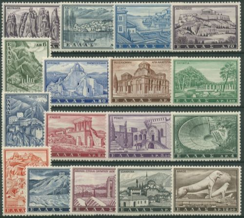 Griechenland 1961 Tourismus Sehenswürdigkeiten Bauwerke 748/64 postfrisch