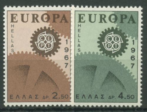 Griechenland 1967 Europa CEPT Zahnräder 948/49 postfrisch