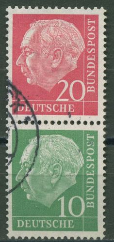 Bund 1955 Heuss Zusammendruck S 33 gestempelt