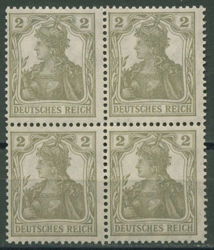 Deutsches Reich 1918 Germania 102 4er-Block postfrisch