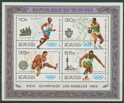 Burundi 1984 Medaillengewinner Olymp. Spiele Block 121 A postfrisch (C41441)