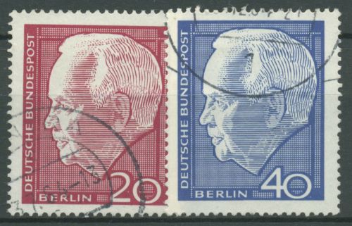 Berlin 1964 Bundespräsident Heinrich Lübke 234/35 gestempelt